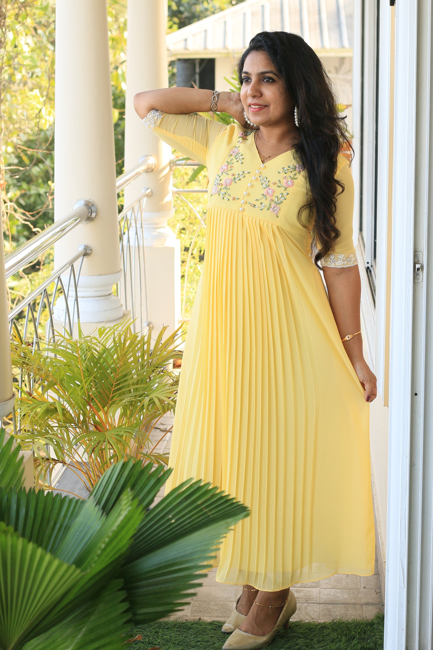 Sunlit Grace A-Line Dress