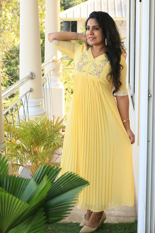 Sunlit Grace A-Line Dress