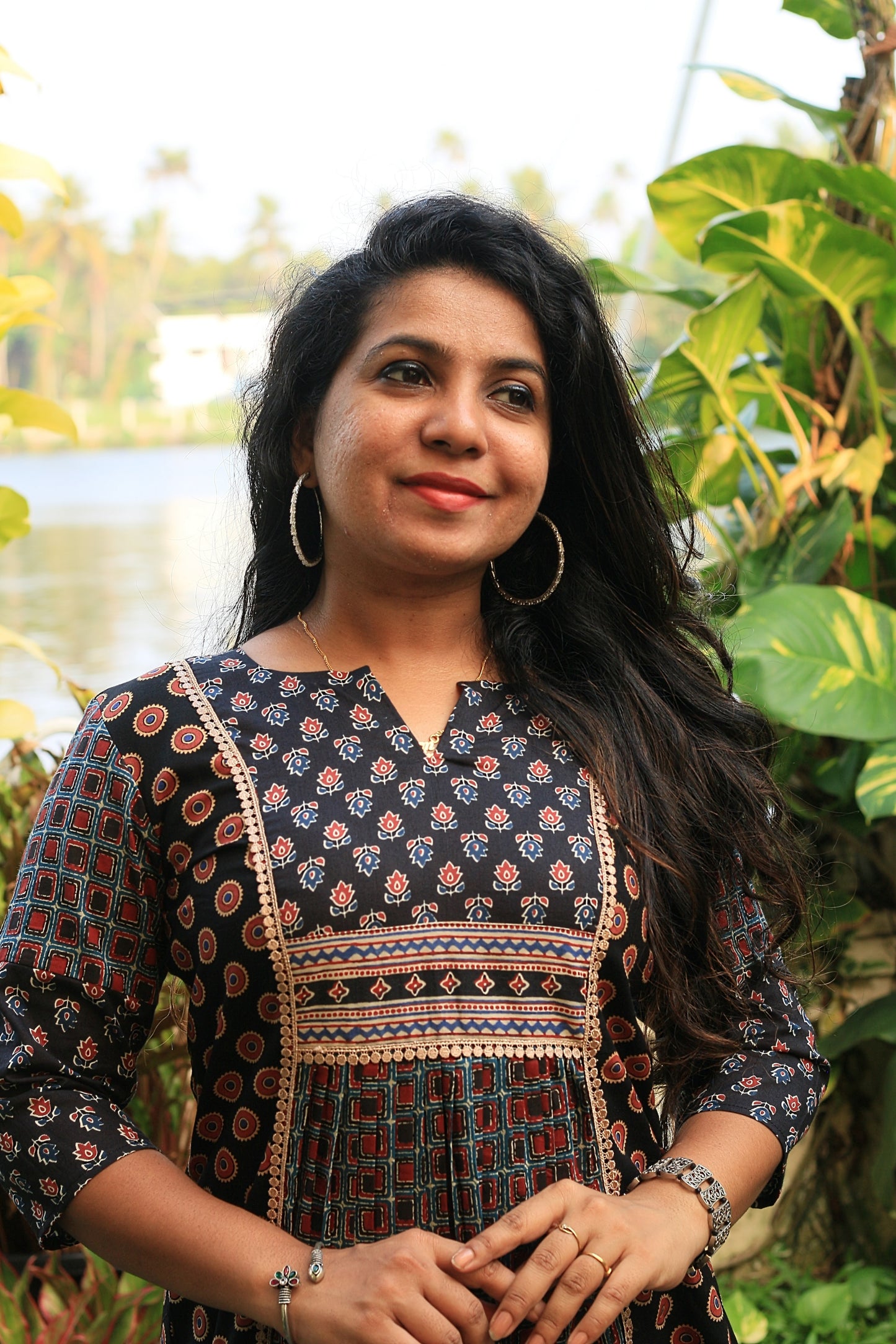 Earthy Elegance Printed Cotton Kurti