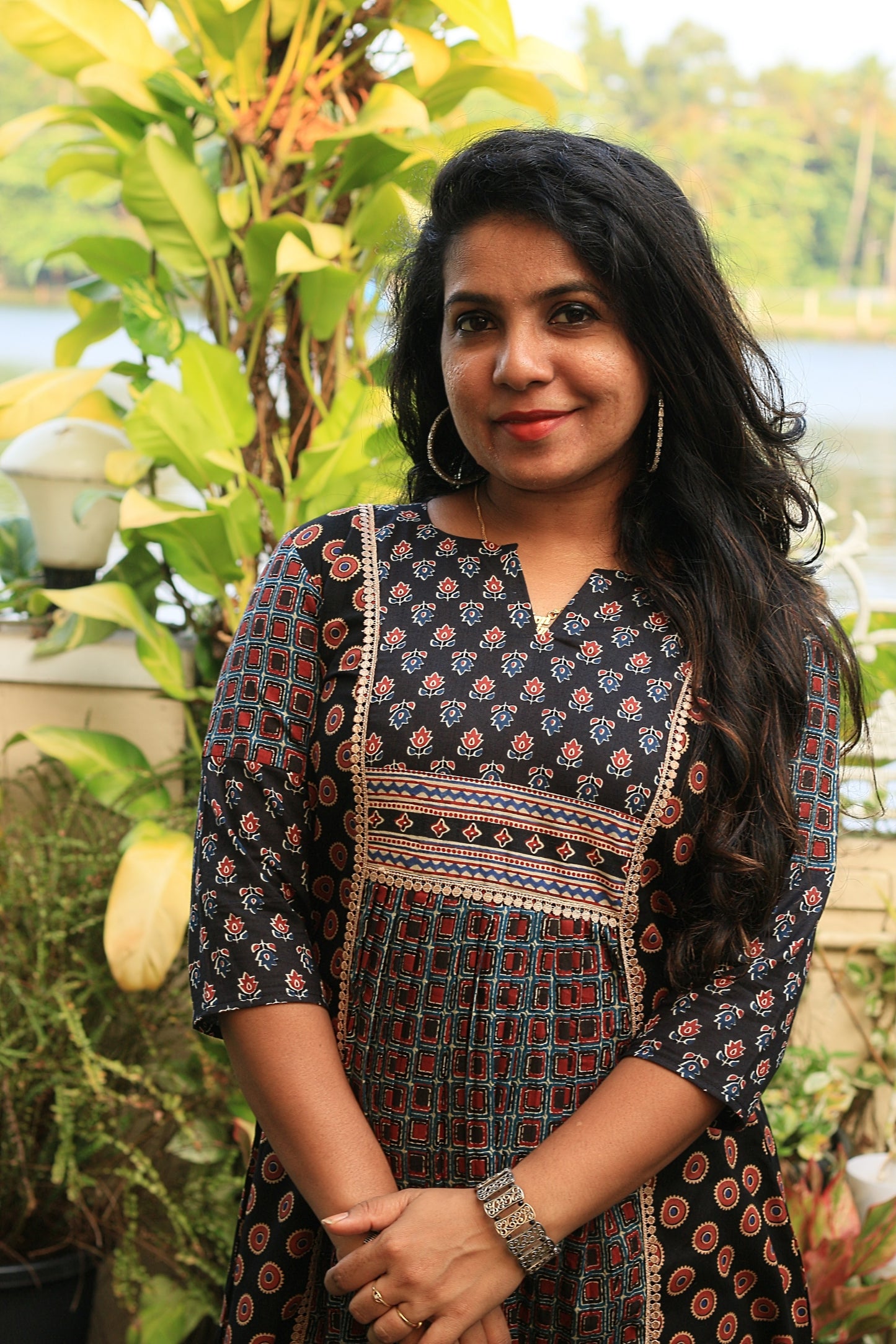 Earthy Elegance Printed Cotton Kurti