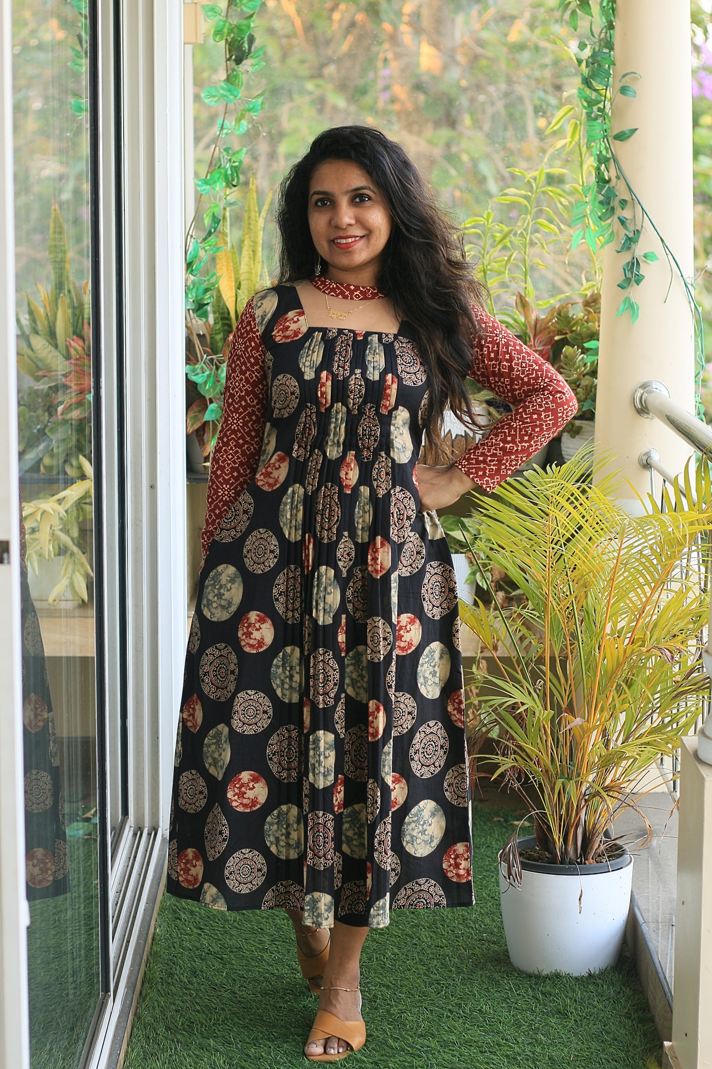 Pleated Black Kurti