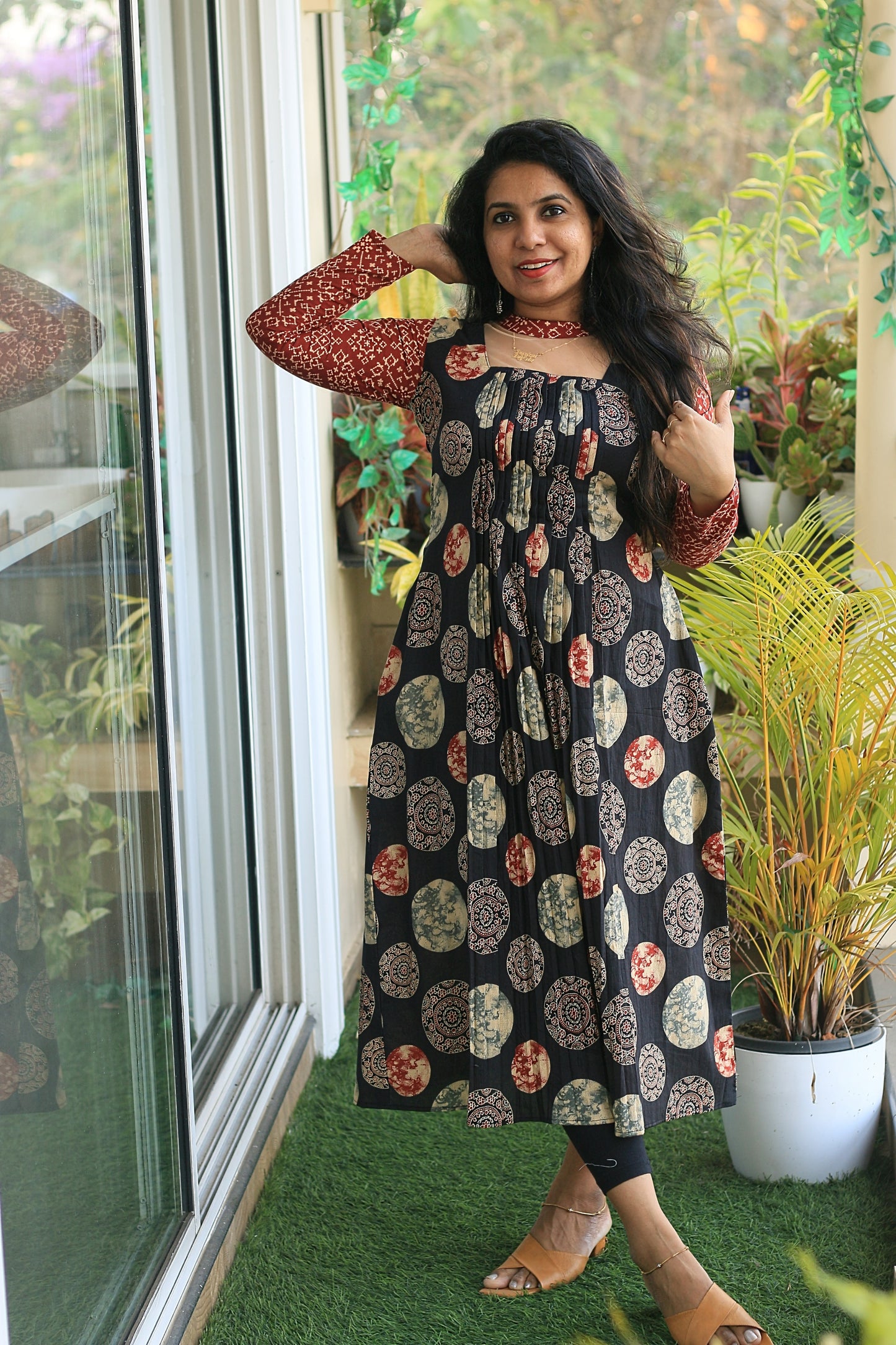Pleated Black Kurti