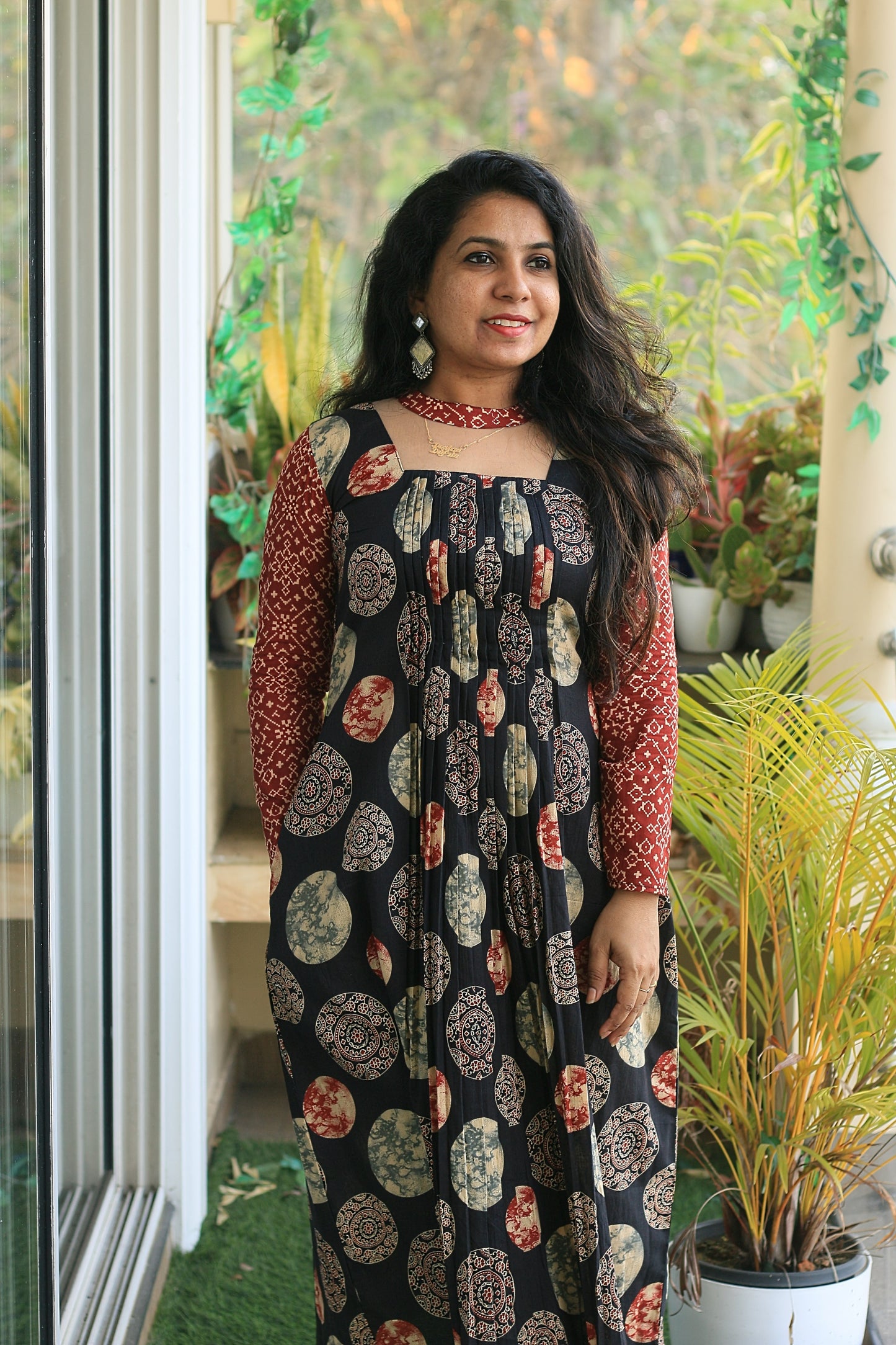 Pleated Black Kurti