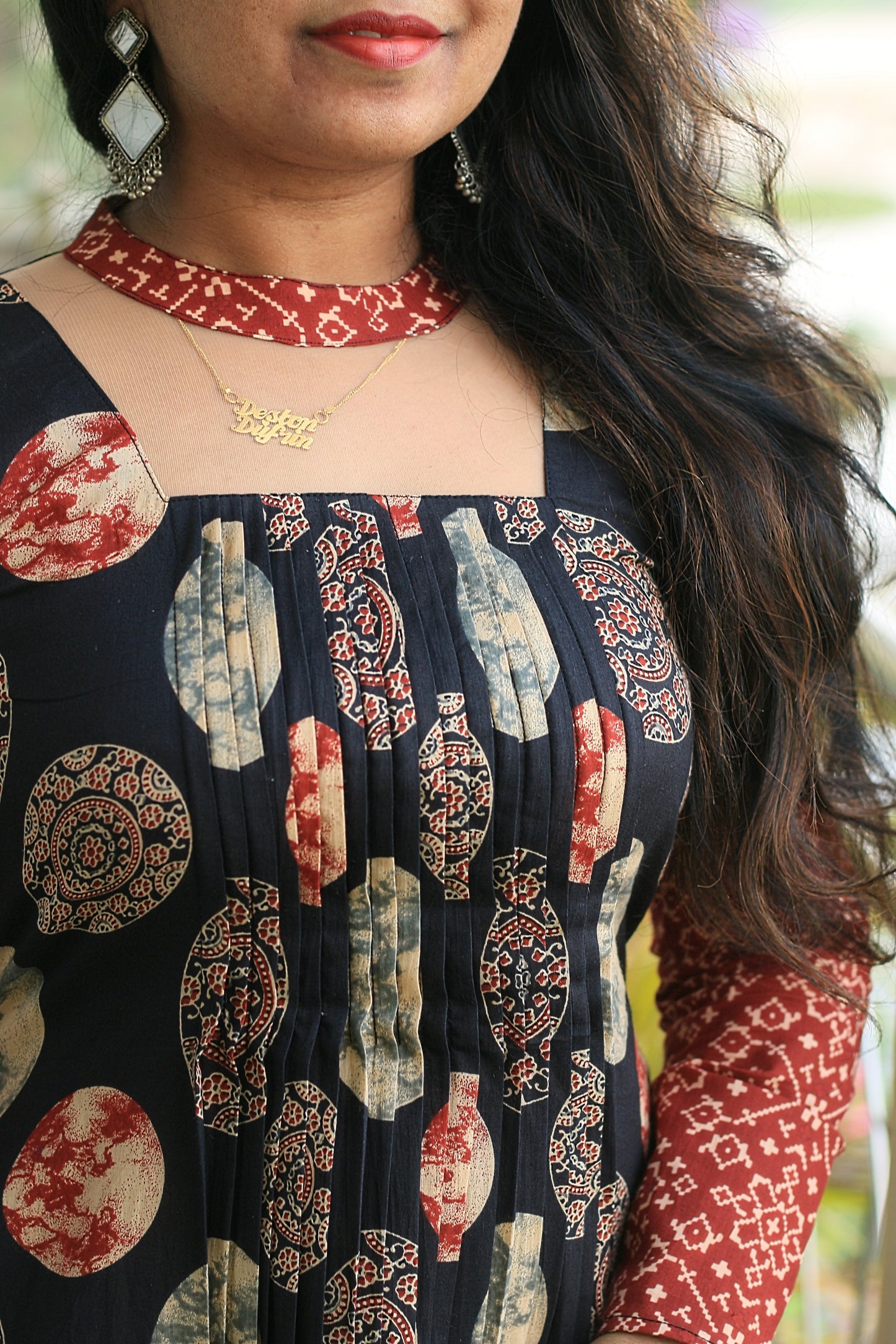 Pleated Black Kurti