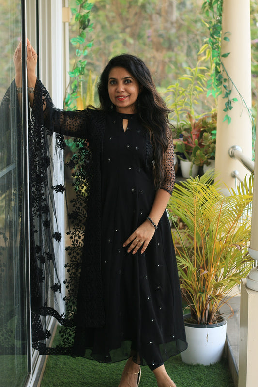 Midnight Mirror Grace Anarkali