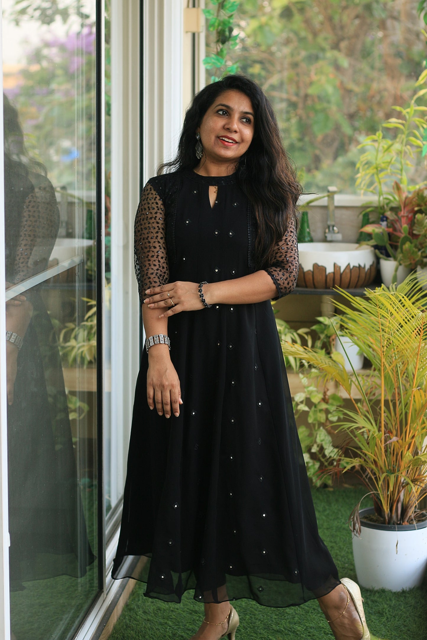 Midnight Mirror Grace Anarkali